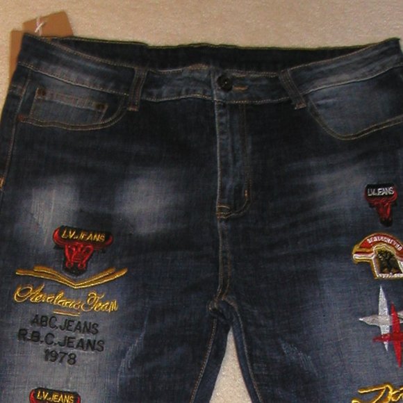 FC 2503 MEN Vouge Fashion (Size 36 Long) Distressed  Denim (Straight Leg) - Picture 5 of 16